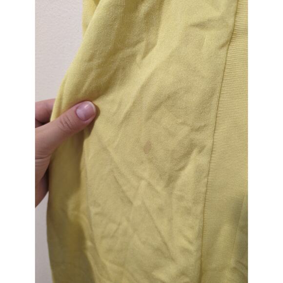 RTR Sz Large L Jonathan Simkhai Yellow Darya Sleeveless Halter Ruched Maxi Dress - Picture 5 of 10